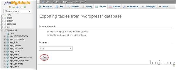 WordPress 备份和恢复 WordPress 备份和恢复