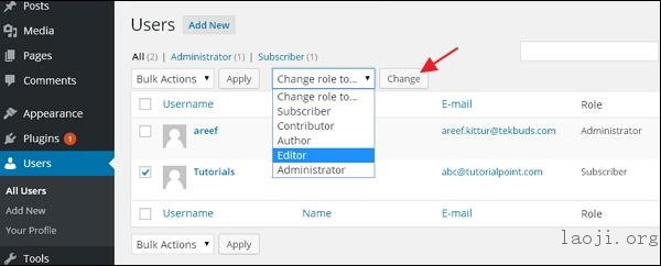 WordPress 编辑用户 WordPress 编辑用户