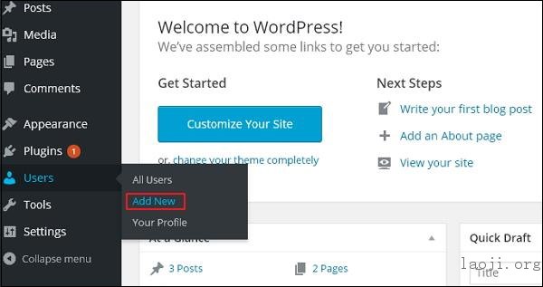 WordPress 添加用户