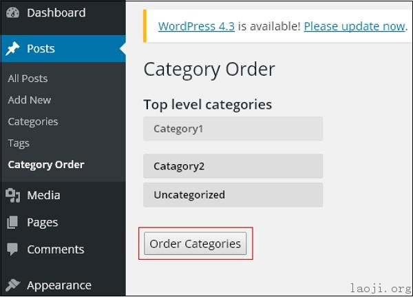 WordPress 分类安排